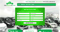 Desktop Screenshot of carswantedforcash.co.uk