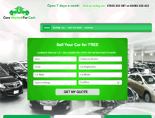 Tablet Screenshot of carswantedforcash.co.uk